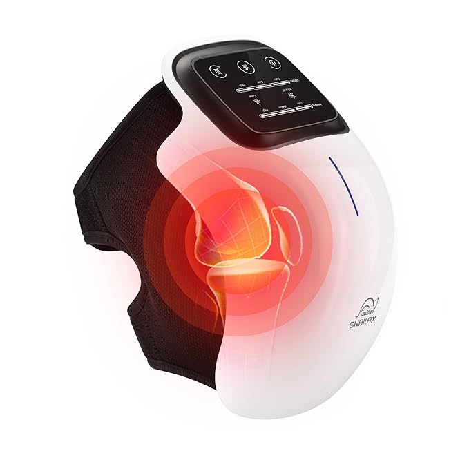Knee Massager with Heat, 3 Vibration Modes & 3 Heating Levels, Gift for Men, Women