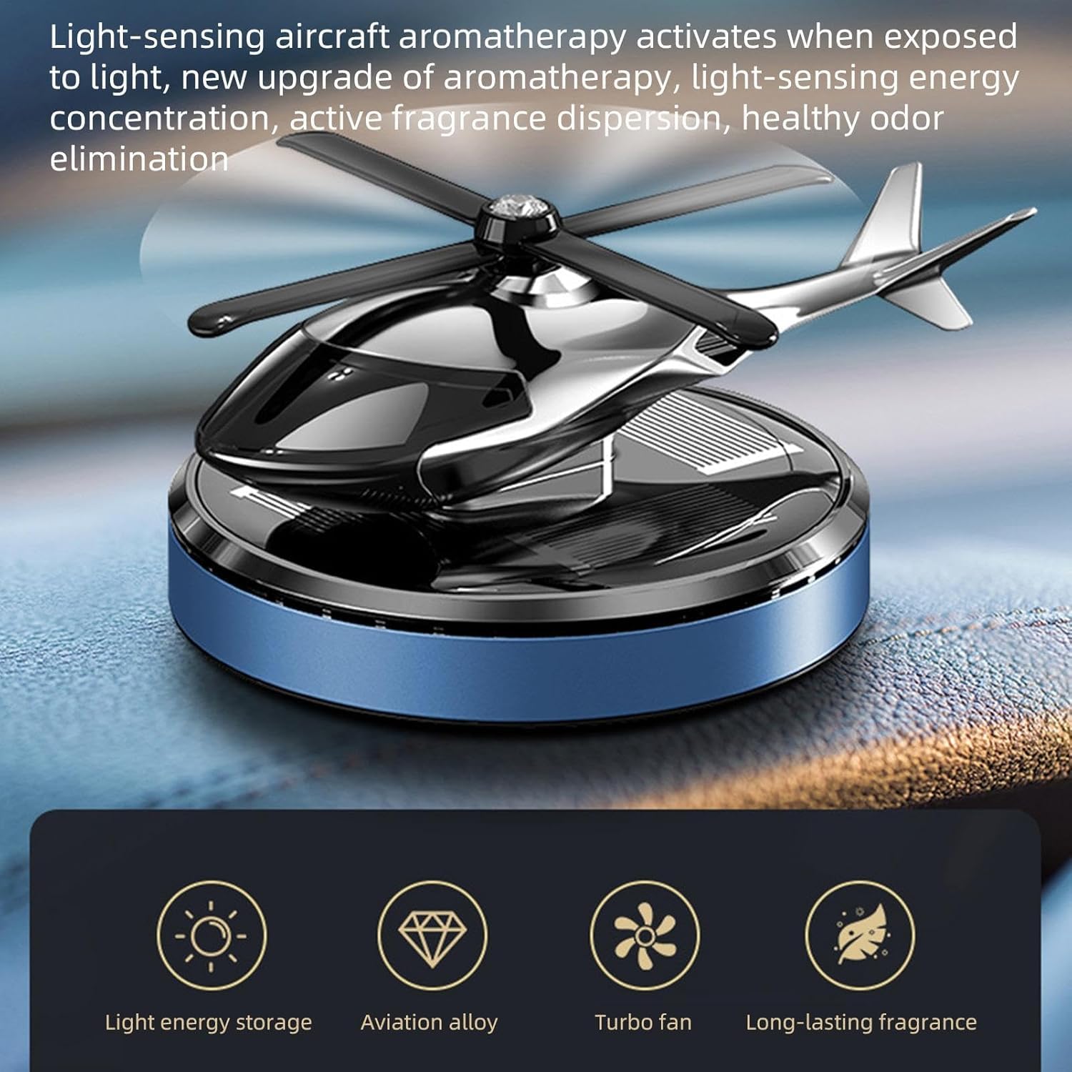 4 In 1 Car charger + Solar helicopter Car air freshner