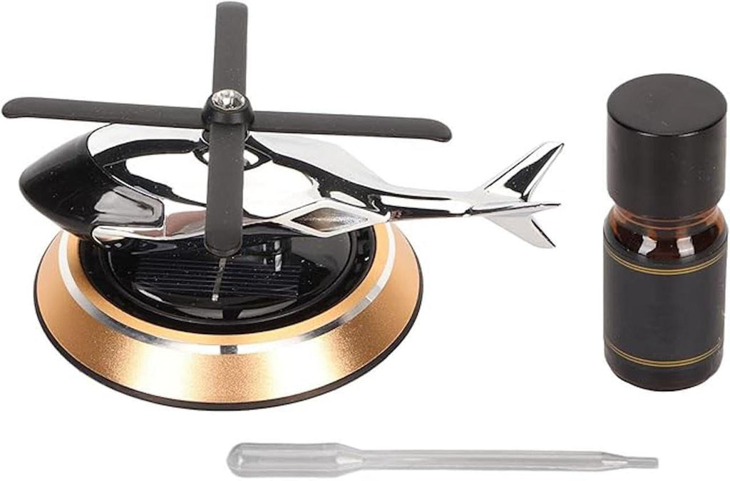 Solar Powered Helicopter Car Accessories for Dashboard with Aroma Diffuser for Car interior Dashboard Helicopter Solar Accessories