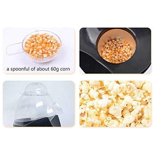 Electric Popcorn Maker Hot Air Popper Machine 1200W | Oil-Free, Healthy Snack Maker for Kids & Adults | Fast Popper for Home, Movie...