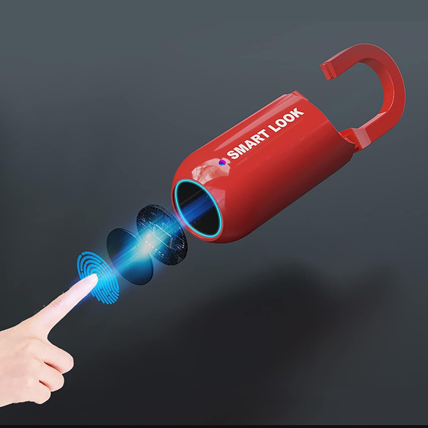 Mini Smart Fingerprint Lock Biometric USB Rechargeable Padlock Chip Anti-Theft,For Luggage Box Bag
