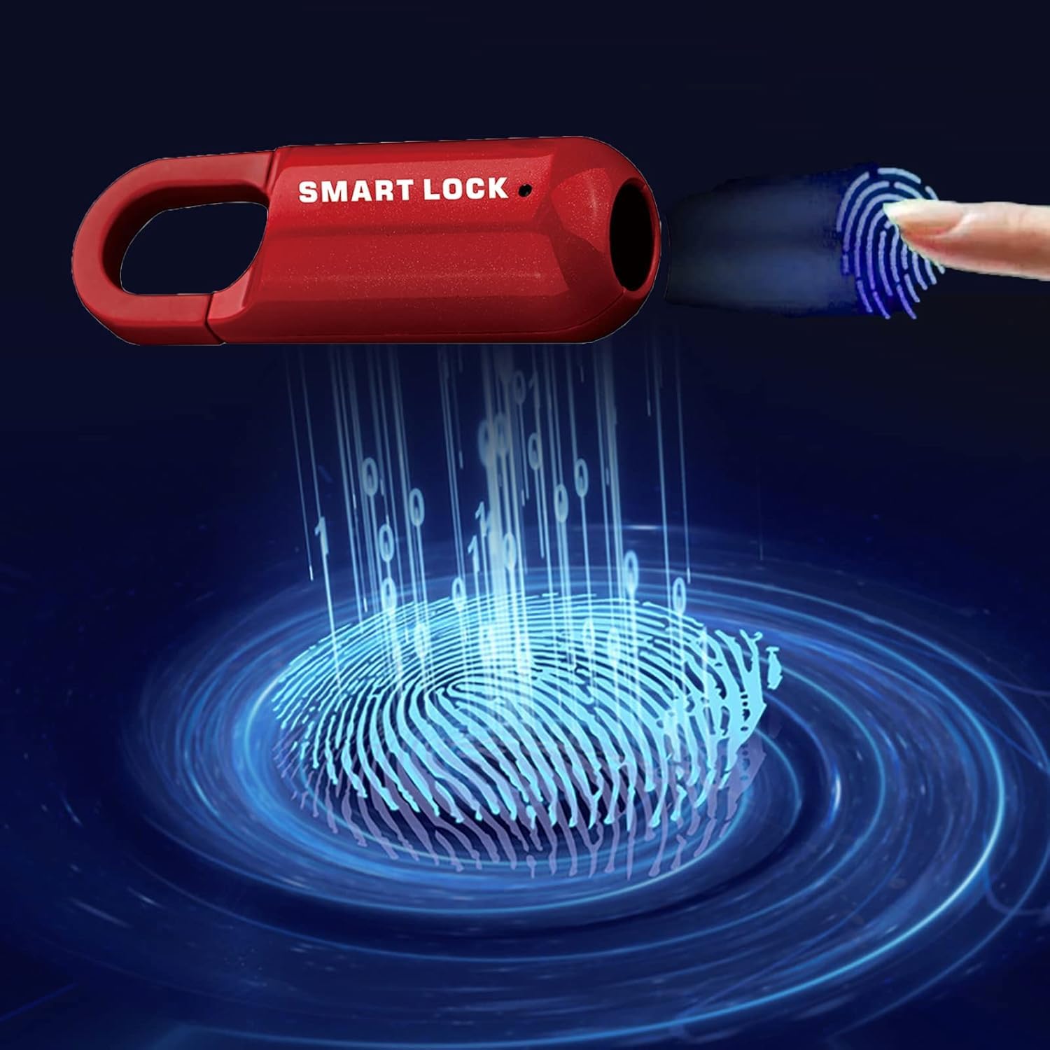 Mini Smart Fingerprint Lock Biometric USB Rechargeable Padlock Chip Anti-Theft,For Luggage Box Bag